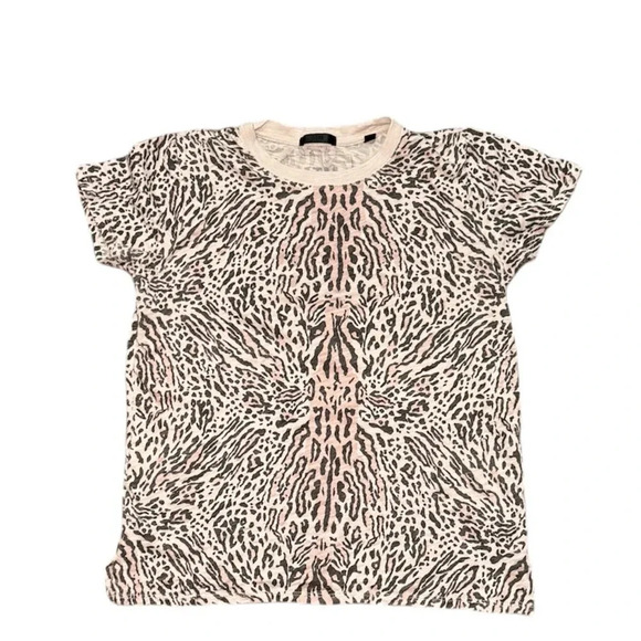 ATM Women's Slub Jersey Ocelot Print School Boy Crew - Small - Picture 4 of 9